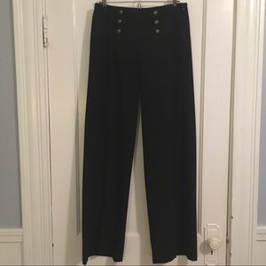 Wide legged black dress pants
